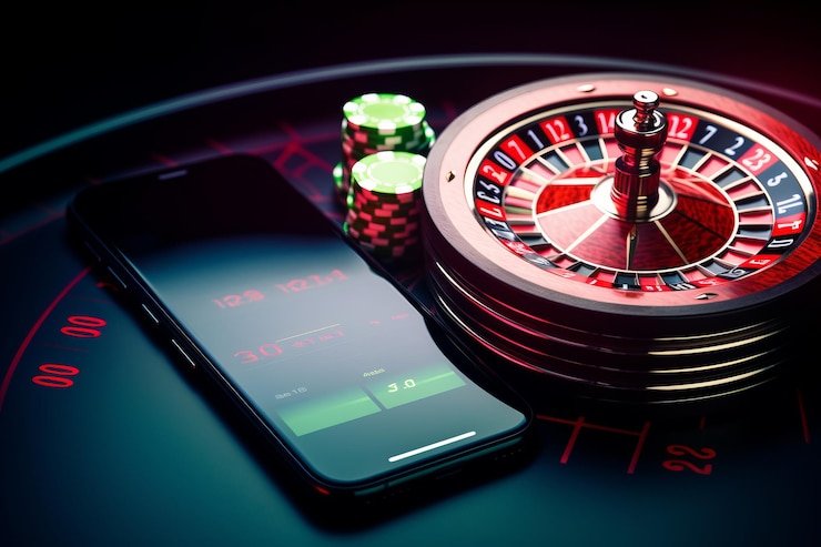 Tampilan permainan aktif dengan chip virtual di bisawd